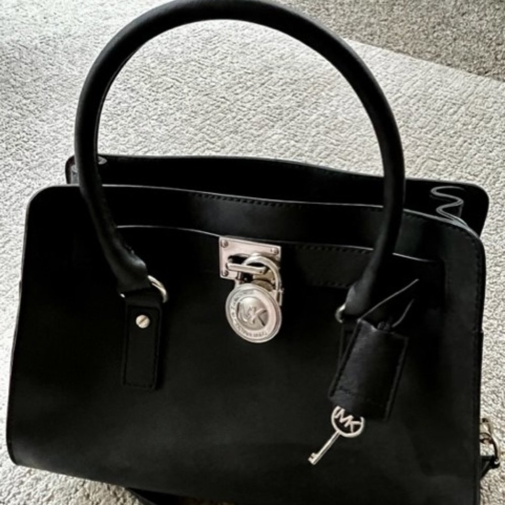 Michael Kors Hamilton Saffiano Large Black Tote Bag
